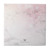 Carreau Parties scintillant rose en marbre personnalisée (Devant)