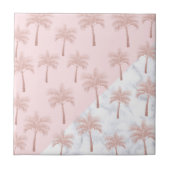 Carreau parties scintillant rose en or et motif en marbre (Devant)