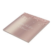Carreau Parties scintillant rose Gold Blush - Votre texte (Côté)