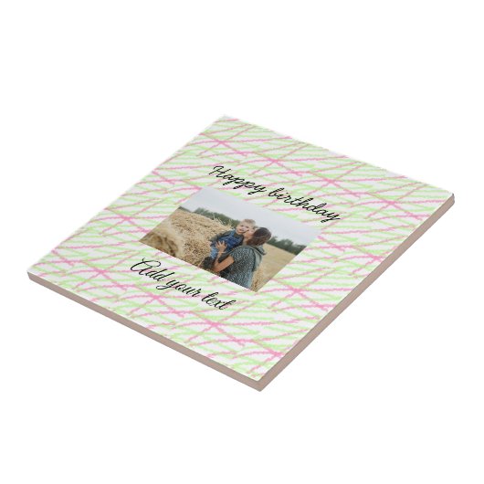 Carreau Parties scintillant simple rouge vert ajouter votr (Côté)