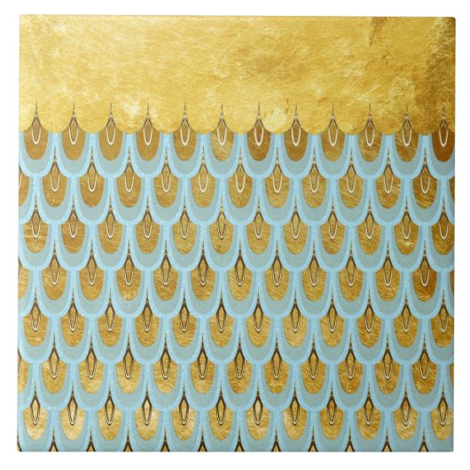 Carreau Parties scintillant Turquoise bleu brillant Balanc (Devant)