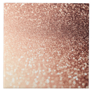 Carreau Parties scintillantes roses rêveuses d'or - pêch