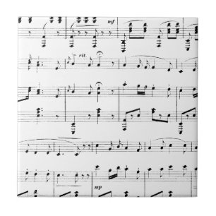 Carreau Partition de musique blanche