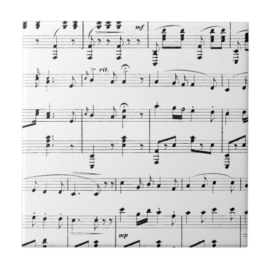 Carreau Partition de musique blanche (Devant)