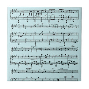 Carreau Partition de musique bleue