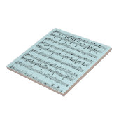 Carreau Partition de musique bleue (Côté)