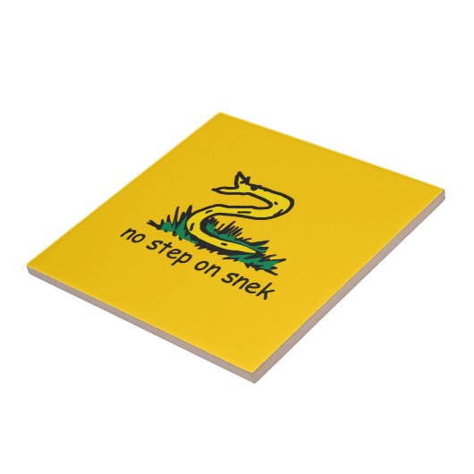 Carreau Pas de pas sur les mèmes de serpent Gadsden parodi (Côté)