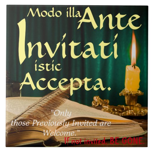 Carreau Pas de solliciteurs. (en latin) (Devant)