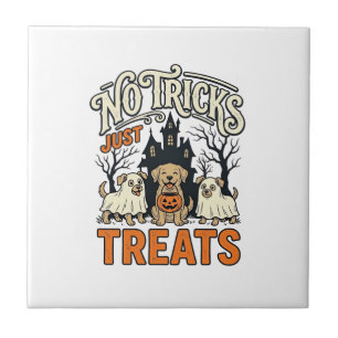 Carreau Pas de tours juste des friandises Halloween Chien