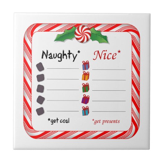 Carreau Pas si subtil Naughty ou Nice (Devant)