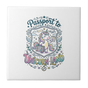 Carreau Passeport de Licorne pour la Terre de Licorne Fond