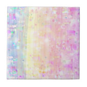 Carreau Pastel Arc-en-ciel Design rose, bleu, Ceram jaune (Devant)