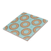 Carreau Pastel Blue & Camel Brown Marocain Mosaic Motif (Côté)