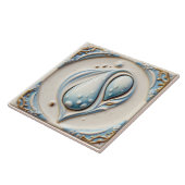 Carreau Pastel Blue & White Water Drops Carrelage salle de (Côté)