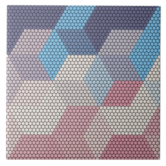 Carreau pastel cubes and hexagons pattern background (Devant)