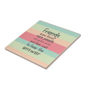 Carreau Pastel Cute Friends, rare citation d'amitié (Côté)