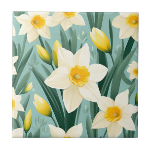Carreau Pastel Daffodil Retro