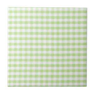 Carreau Pastel Green En vichy motif