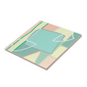 Carreau Pastel Pale Turquoise Rose Art Abstrait (Côté)