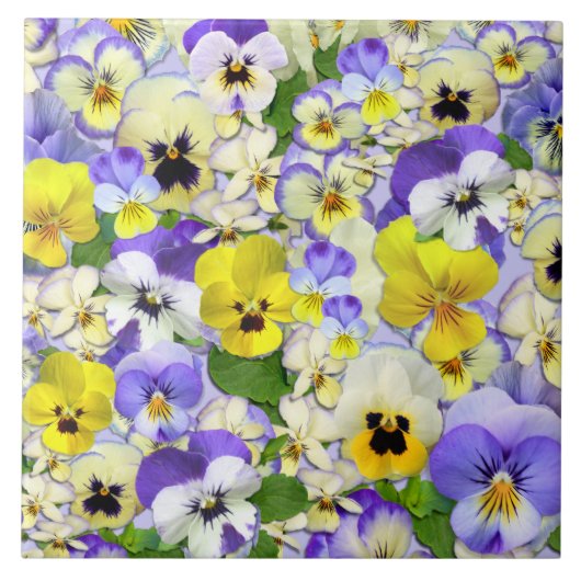 Carreau Pastel Pansies (Devant)