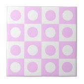 Carreau Pastel Pink Dots and Squares Pattern (Devant)