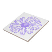 Carreau Pastel Purple Daisy Flower Print, Hippie Floral (Côté)