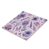 Carreau Pastel Purple Fleur de lavande esthétique (Côté)