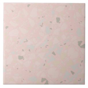 Carreau Pastel rose moderne simple effet terrazzo