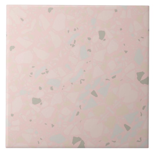 Carreau Pastel rose moderne simple effet terrazzo (Devant)