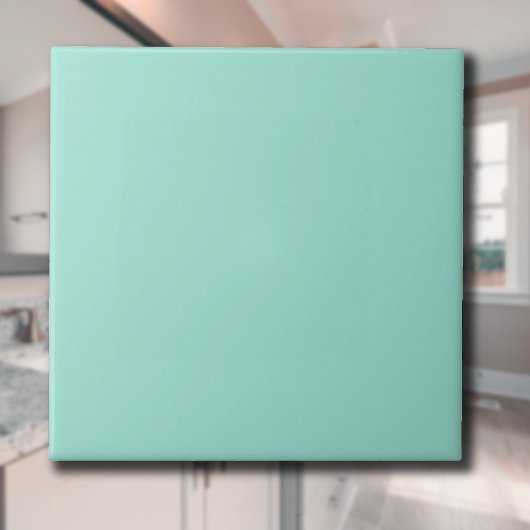 Carreau Pastel Seafoam couleur solide | Classique | Élégan