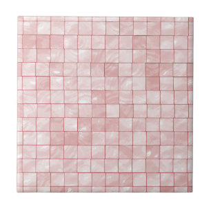 Carreau Pastel varié, motif rose Girly de tuile