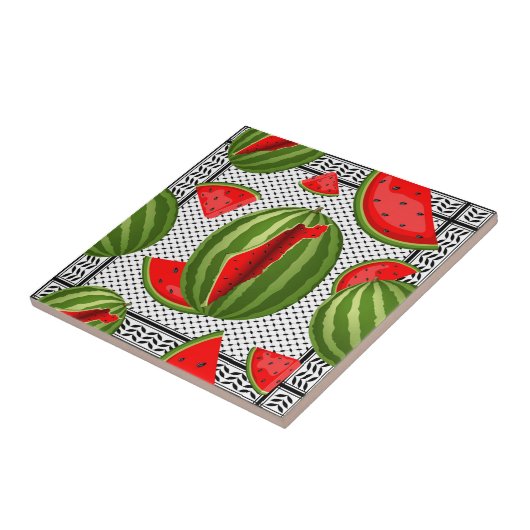 Carreau Pastèque Palestine - Slice (Côté)