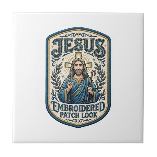 Carreau Patch brodé Jésus Regardez Patch brodé Jésus (Devant)