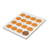 Carreau Patch Citrouille d'Halloween mignon (Côté)