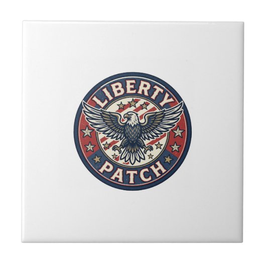 Carreau Patch de liberté Patriote Broderie (Devant)