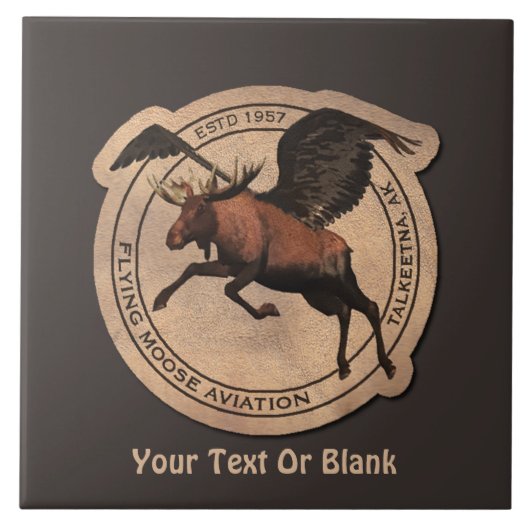 Carreau Patch Flying Moose Aviation (Devant)