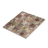 Carreau Patchwork Botanique Rustique Vintage (Côté)