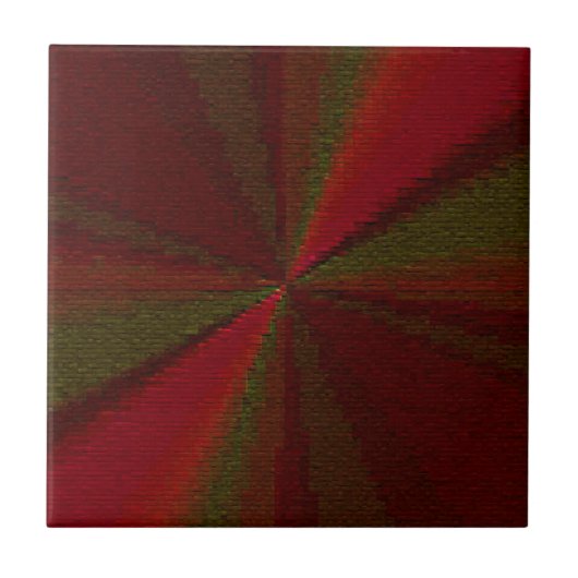 Carreau Patchwork de dégradé circulaire rouge à vert (Devant)