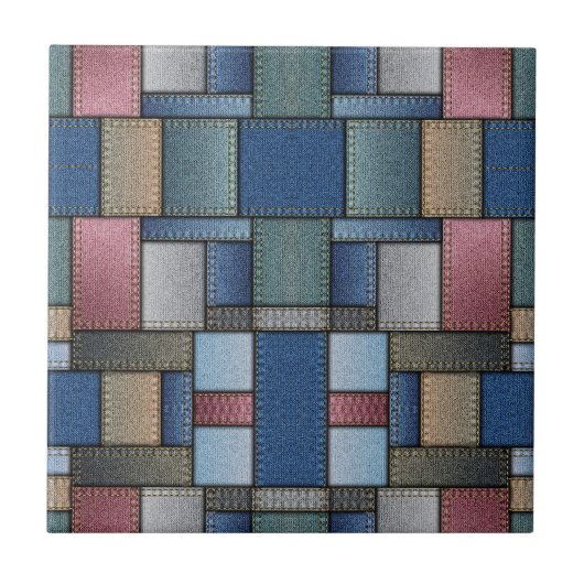 Carreau Patchwork Denim (Devant)