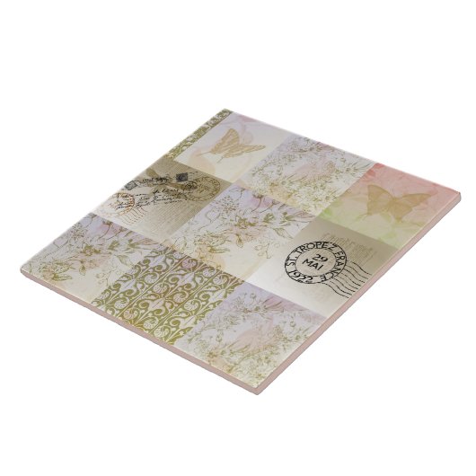 Carreau Patchwork doux d'or (Côté)