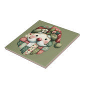 Carreau Patchwork Fantaisiste Santa Noël Folklorique (Côté)