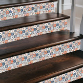 Carreau Patchwork marocain - Boho Blue, Red & Gold