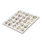 Carreau Pâtes Chien Animal Taupe Beige Carrelage or (Côté)