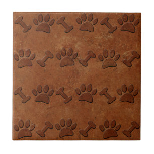 Carreau Pâtes Et Os Motif Faux Terracotta Imprimer