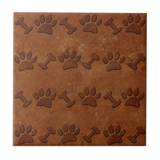 Carreau Pâtes Et Os Motif Faux Terracotta Imprimer (Devant)