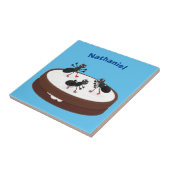 Carreau Patinage sur glace de fourmis joyeuses sur dessin (Côté)