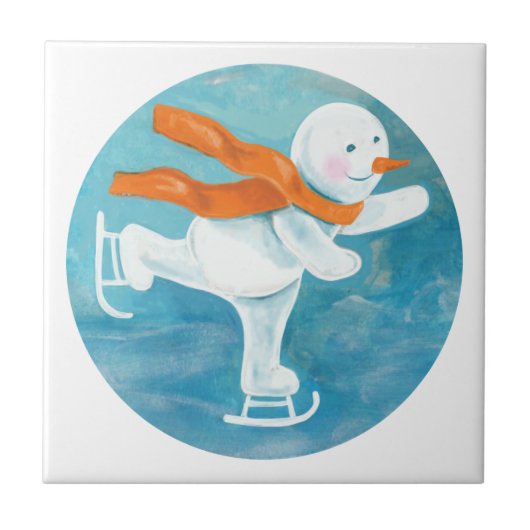 Carreau Patinage sur glace Snowman (Devant)