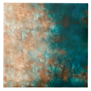 Carreau Patine Cuivre Turquoise Rouille