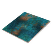 Carreau Patine Cuivre Turquoise Rouille (Côté)
