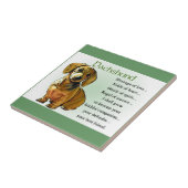 Carreau Patrimoine Dachshund de l'amour (Côté)